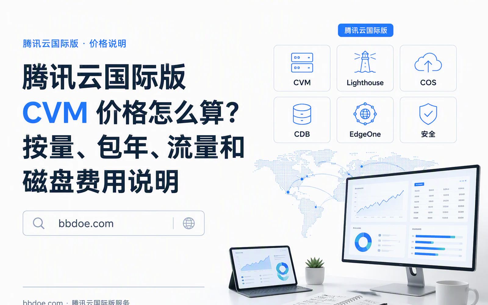 技术负责人在办公室查看云账单、资源使用情况和网络流向图